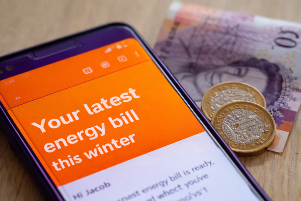 Energy Bills Support Scheme showing UK energy bill and payments