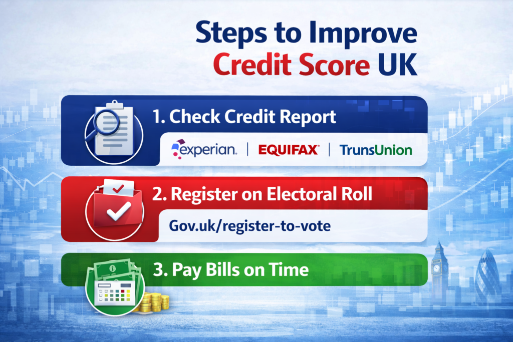 Improve credit score UK financial growth