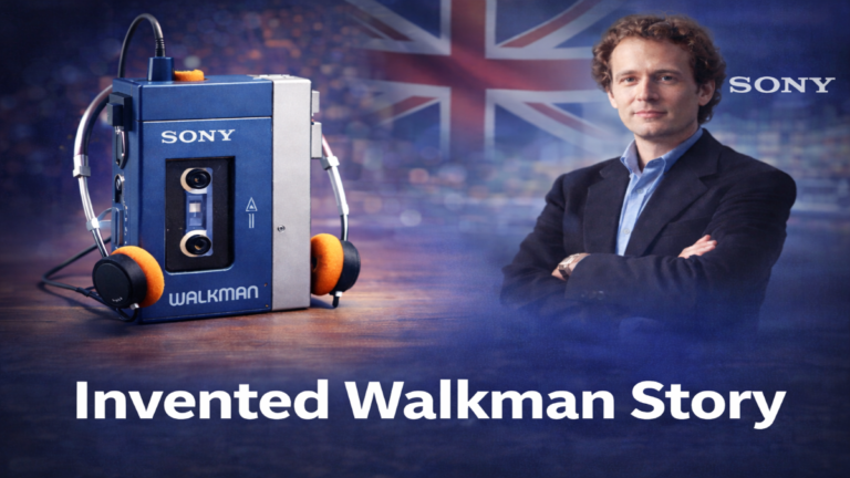Invented Walkman portable music player by Sony