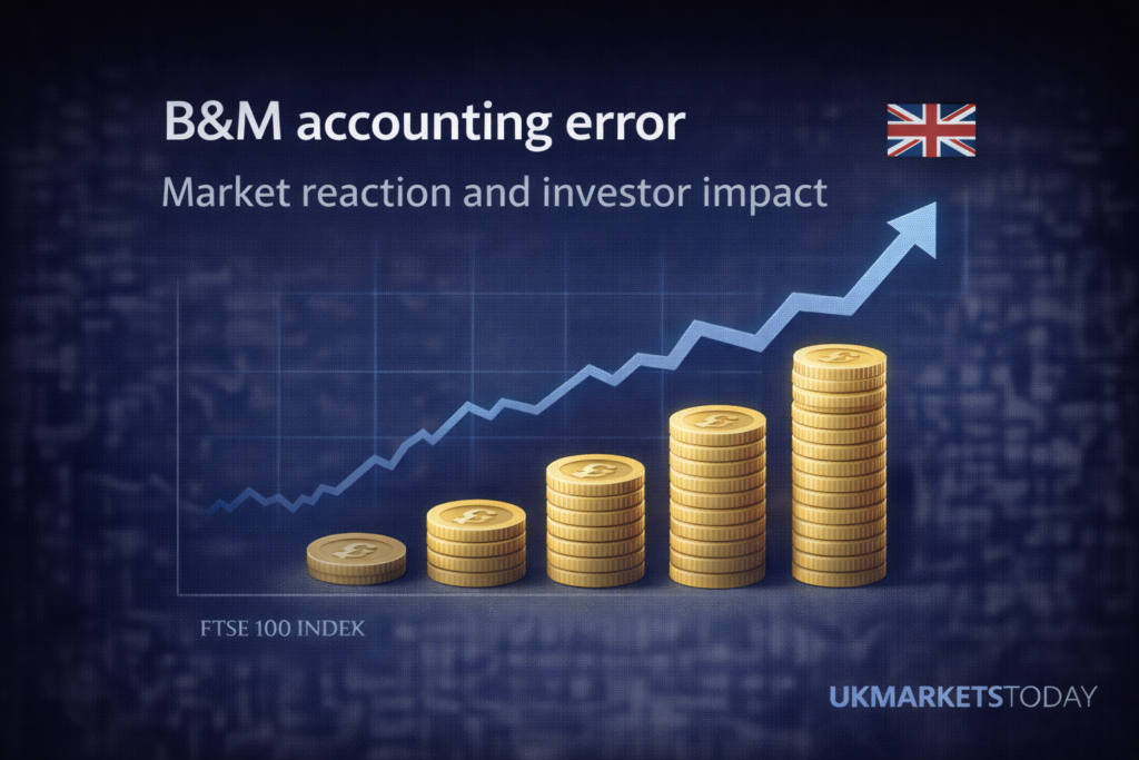 B&M accounting error market reaction and investor impact chart