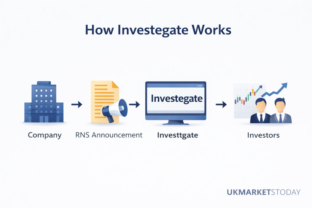 Investegate stock market updates with UK share price trends