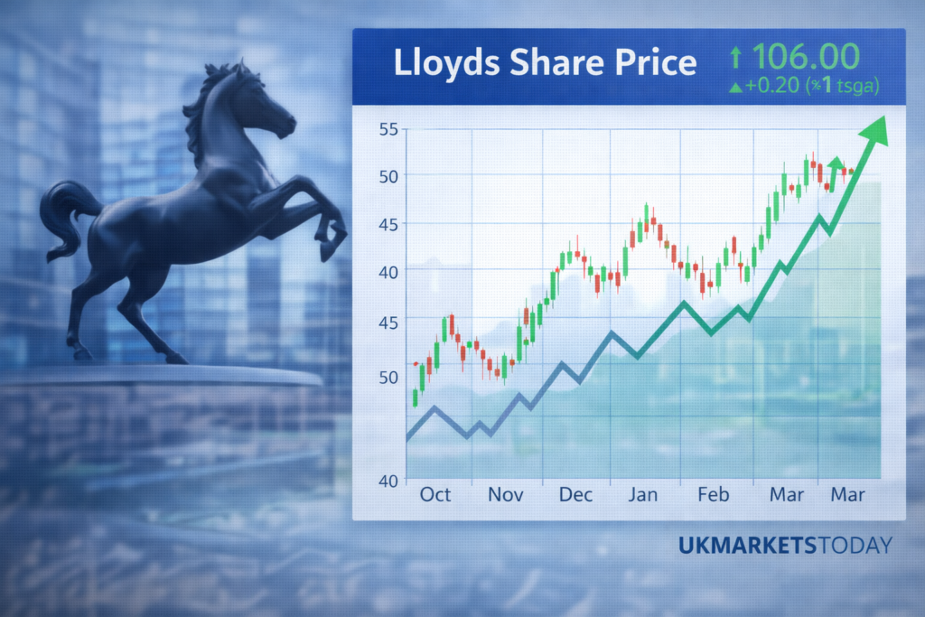 Lloyds Share Price chart showing bullish UK stock market momentum