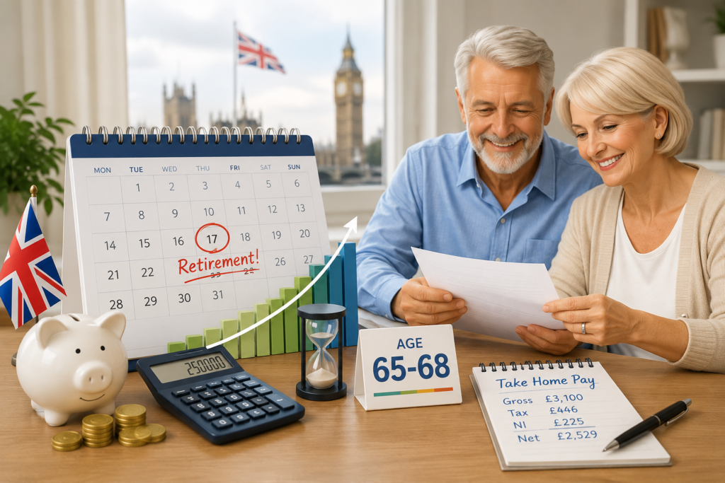Pension Calculator UK retirement planning illustration
