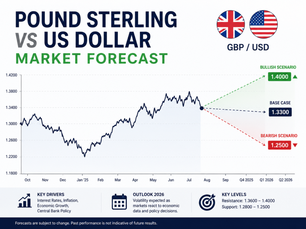 Pound Sterling versus GBP to USD forecast