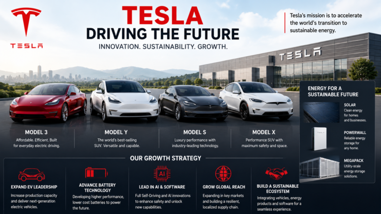 Tesla electric vehicles and company growth strategy