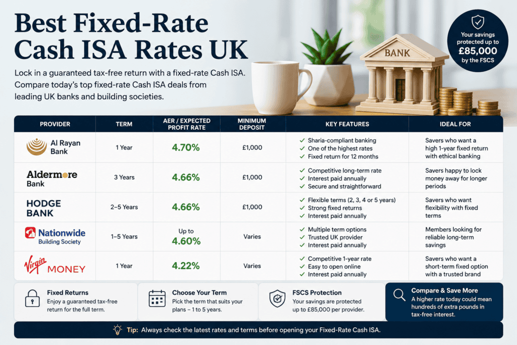 Best Fixed-Rate Cash ISA Rates UK