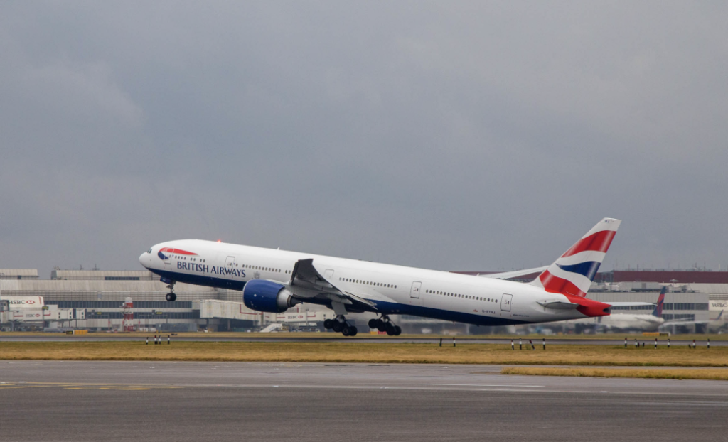 British Airways flight turnaround involving a Boeing 777