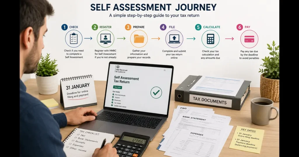 UK Self Assessment 2026 process from registration to tax payment