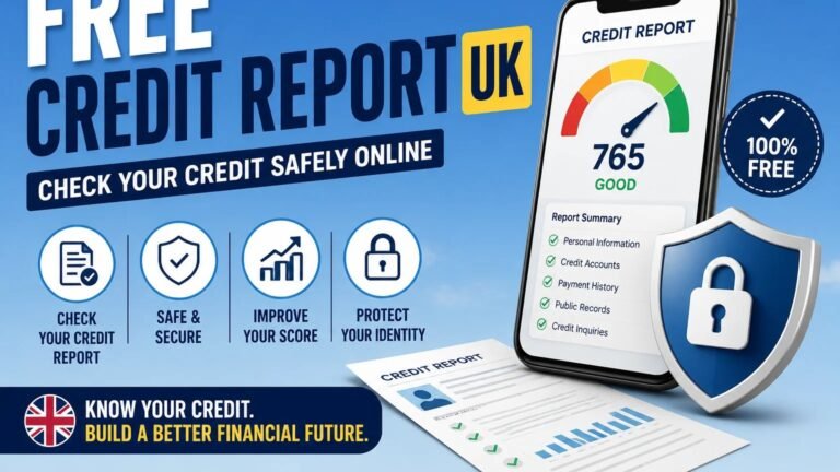 Free credit report UK credit score graphic