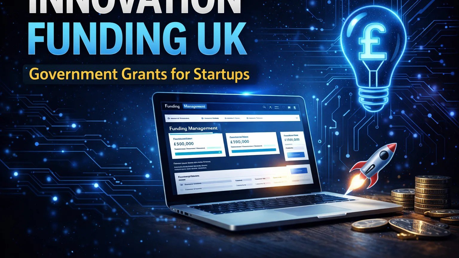 Innovation Funding Service UK infographic showing benefits of government innovation grants.