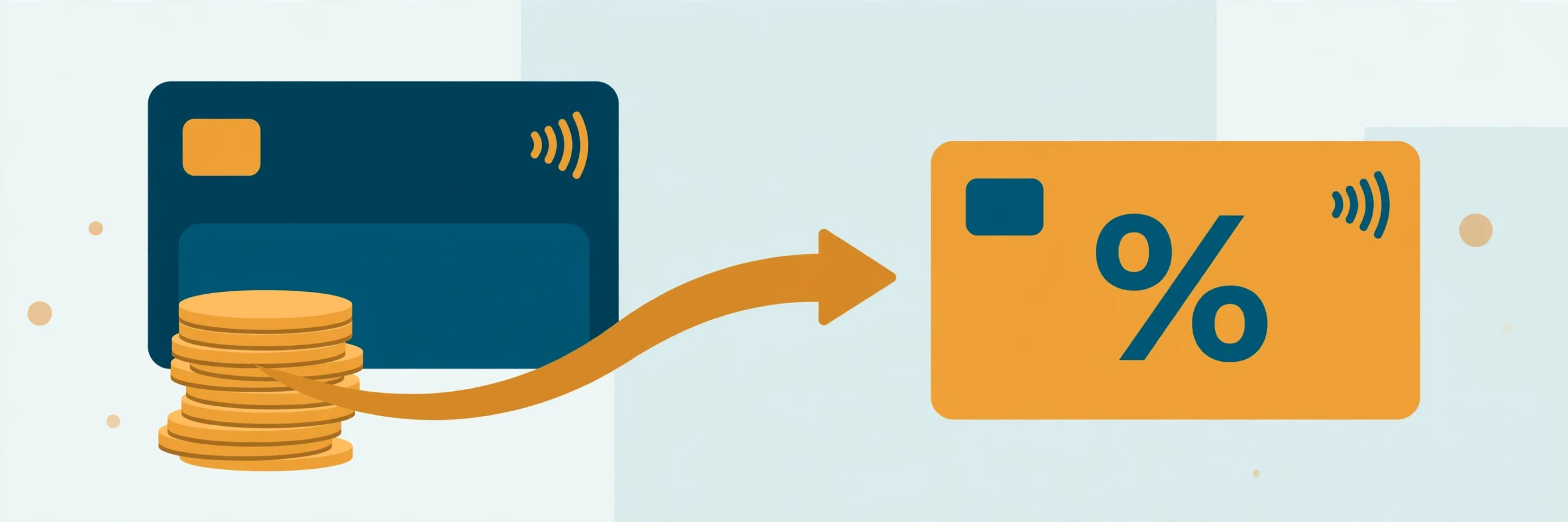 Illustration of moving a card balance to a new card at zero percent