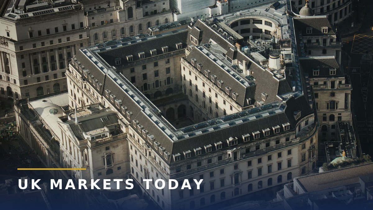 Aerial view of the Bank of England building on Threadneedle Street in the City of London