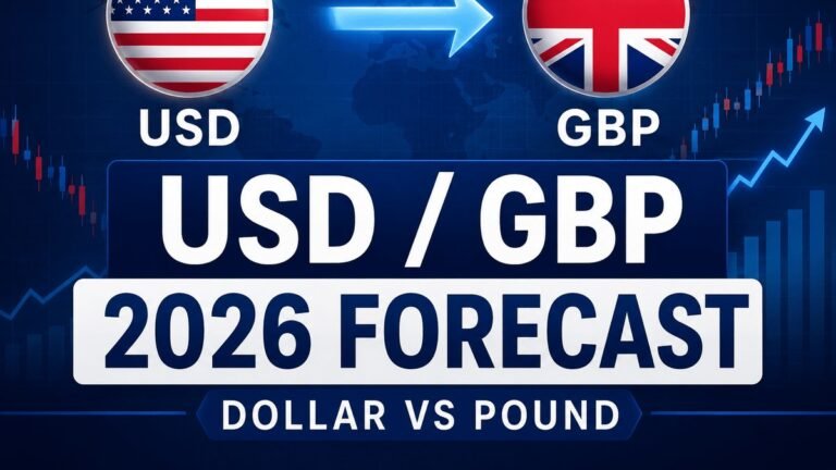 US dollar to UK pound forecast 2026 showing USD/GBP exchange rate outlook